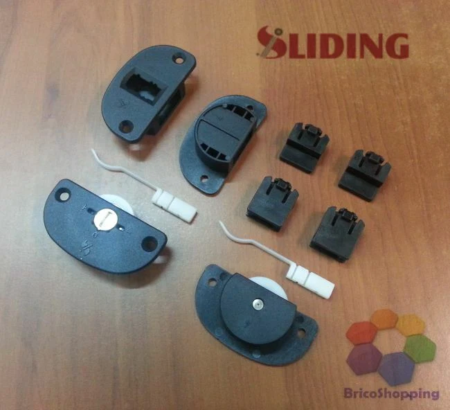 Kit Carrello Volpe Sliding Per Ante Scorrevoli Armadio Kg 45 Cuscinetto Gola