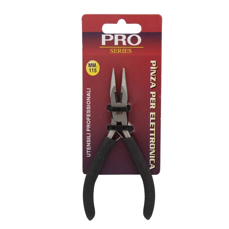 Mini Pinza Per Elettronica Art 203 "Pro" Becchi Tondi Diritti Cromo Vanadium