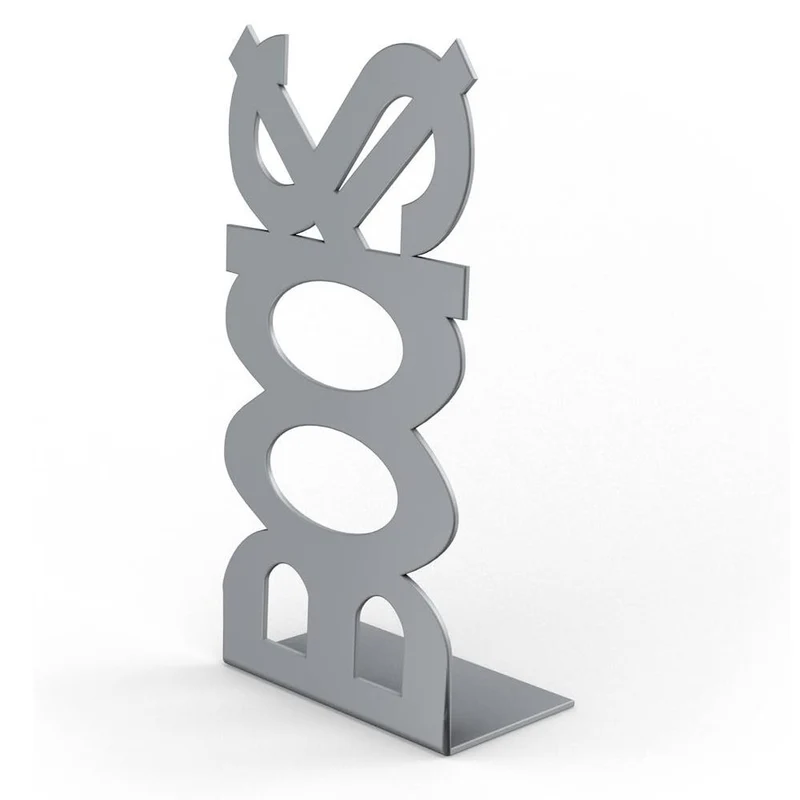 Fermalibri In Acciaio Books Argento Grigio Book Ferma Libro Libri Made In Italy