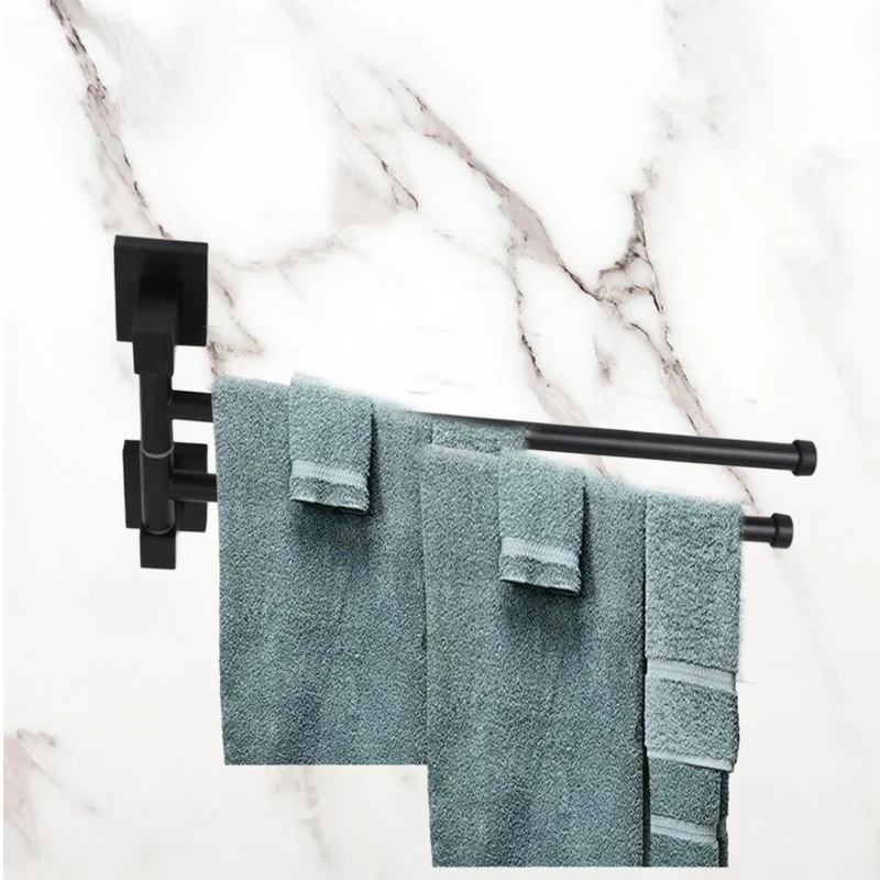 Accessori bagno nero in acciaio portasciugamani sapone phone scopino