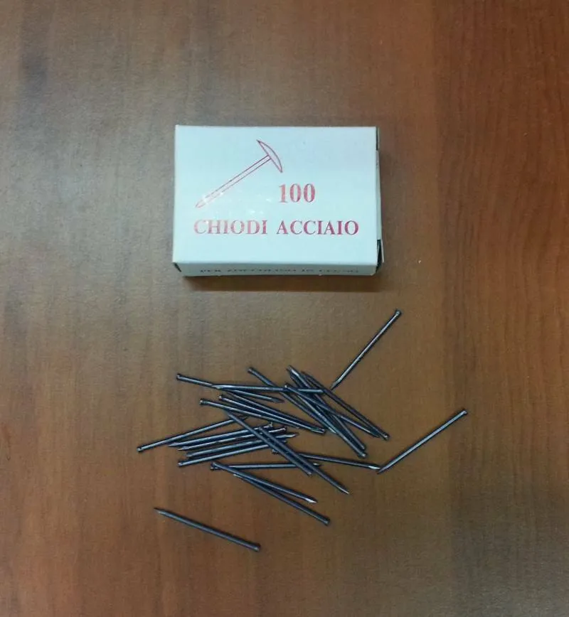 Gruppini Acciaio Chiodi Senza Testa Neri 7x30 Mm 1,3 Cm 3 100pz Chiodini Puntine