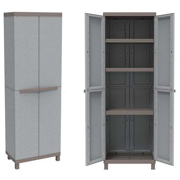 ARMADIO RESINA TERRY CRATTAN TUTTOPIANI 68X39X170H RATTAN Armadi Resina