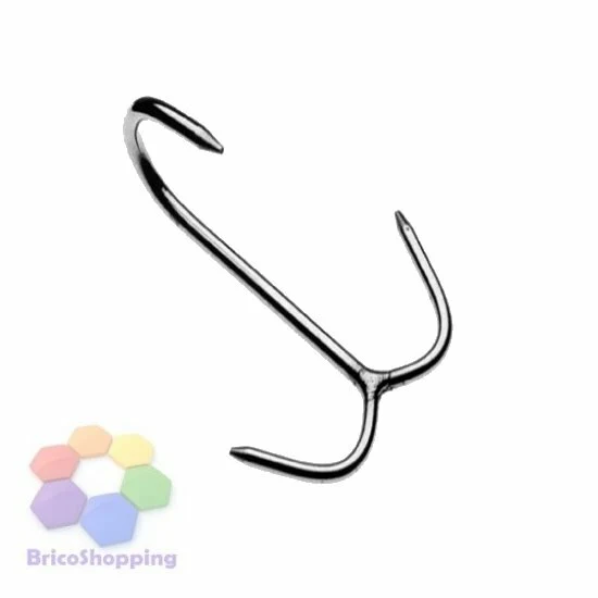 Gancio Acciaio Inox Ancora A 3 Punte Per Macellai Mm.120x5