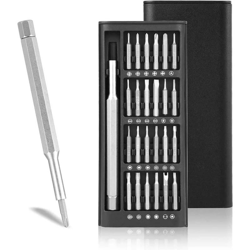 Set 24 cacciaviti di precisione magnetici con custodia per fai da te