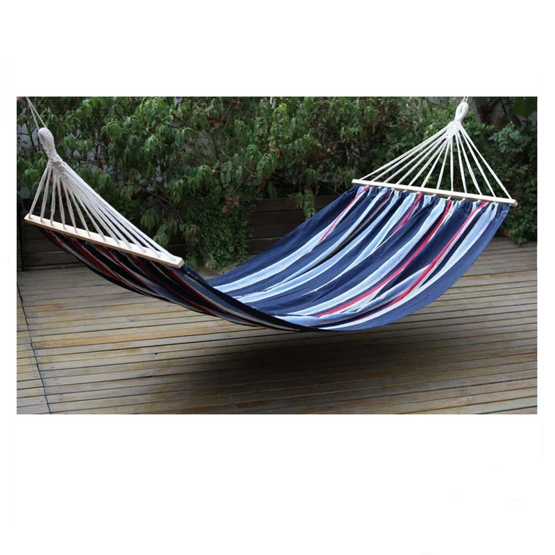 Amaca Con Supporto Legno Doppia 150x200 Cotone 280 Gr Tenuta 150 Kg