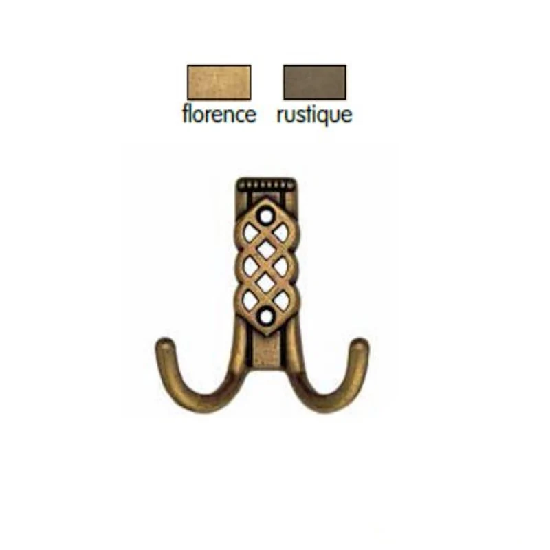 Appendiabiti In Stile Rustico Metal Style Doppio Gancio 80x81h
