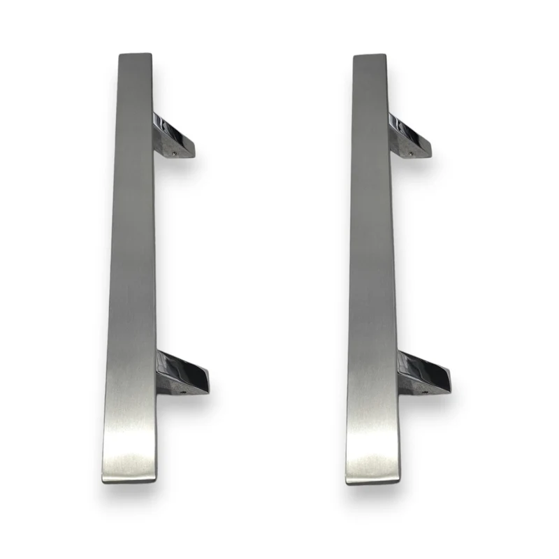 Coppia Maniglioni Acciaio Inox Satinato Lucido Portoncini Locale Ko620 Cm 50