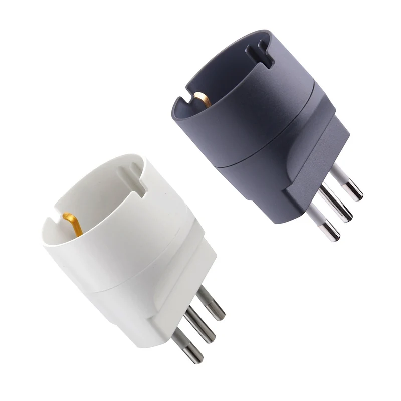 ADATTATORE SINGOLO RIDUTTORE RIDUZIONE PRESA SCHUKO TEDESCA SPINA 16A 10A NERA