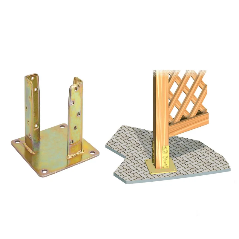 Staffa Per Fissare Fissaggio Palo Pali Legno Pannello Grigliato Gazebo 6x6 Cm