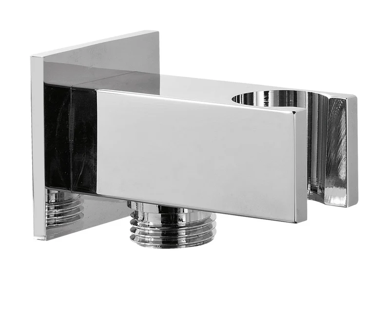 PRESA ACQUA SIMI IN OTTONE CROMATO CON SUPPORTO ATTACCO 1/2M X 1/2M