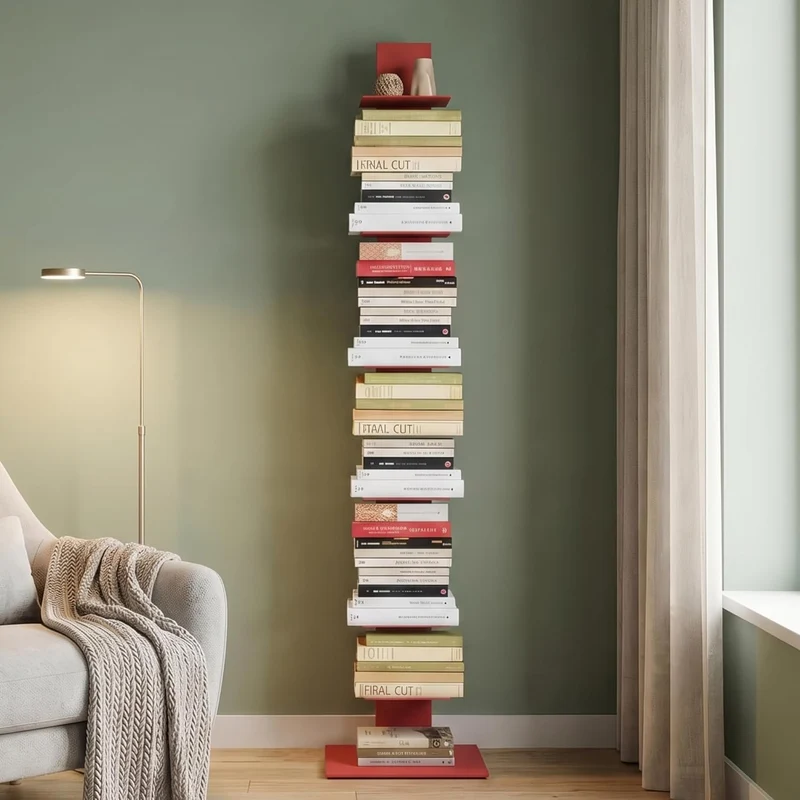 Libreria a colonna altezza 155 cm Rossa