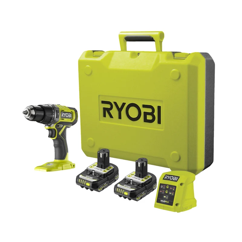 Trapano Avvitatore a Percussione Brushless Ryobi 18V ONE+ Kit 2 Batterie 2,0Ah