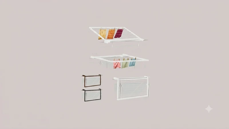 Stendino da Balcone e Parete 120x70 cm Bianco (Flip)