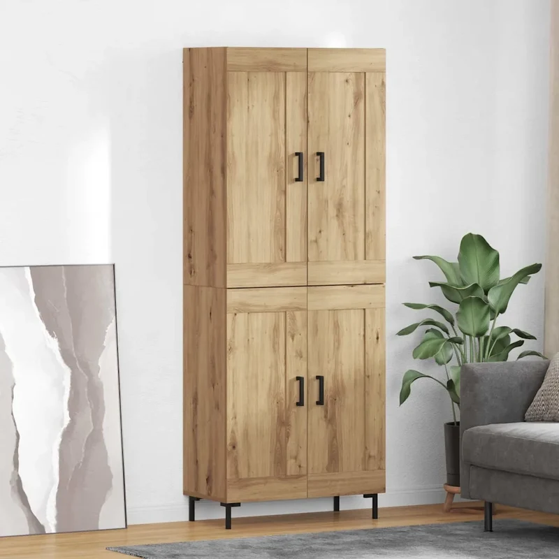 Credenza 2 pz Rovere artigianale 69,5 x 34 x 180 cm 3415912