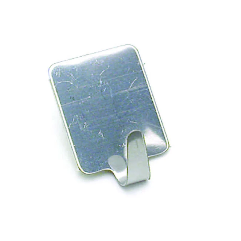 Ganci Adesivi Inox - mm.25x33h. - 100 pz