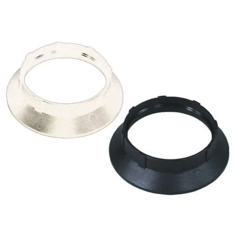 Ghiera Termoplastica Per Portalampada E27 - colore bianco - 25 pz