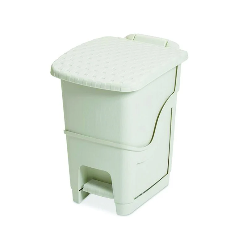 Pattumiera Rattan Bianco Lt.18 Art.441 - cm.28x35x40h. - lt.18 - 10 pz