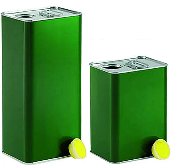 Lattina Rettangolare per Olio Lt.5 – Con Tappo – Set 8 Pezzi