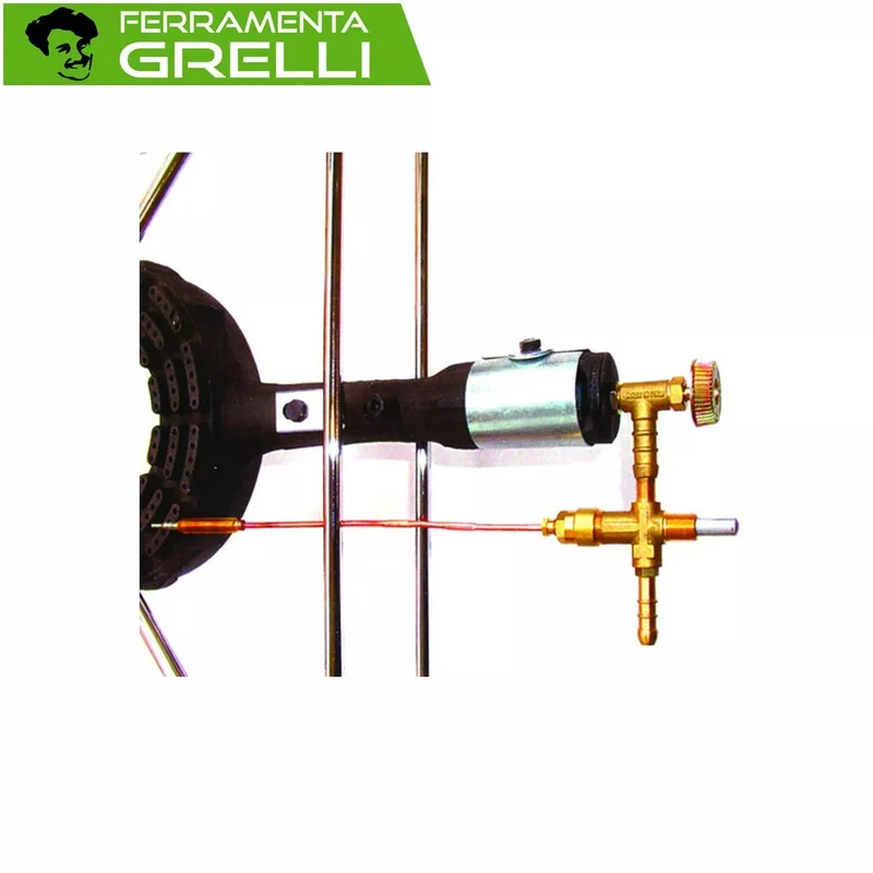 Kit Termocoppia e Rubinetto per Fornellone a Gas con Valvola di Sicurezza