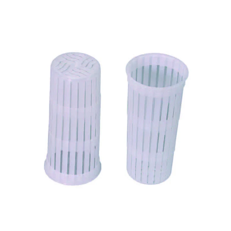 Formina fuscella a perdere per ricotta gr.50 - Ø superiore cm.3,5 - Ø inferiore cm.3x8,5h. - 25 pz