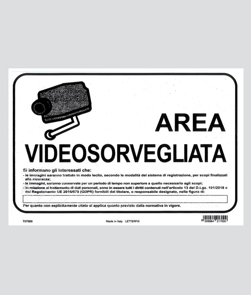 TARGA ECOFIX AD"A/VIDEOS"20X30-7000