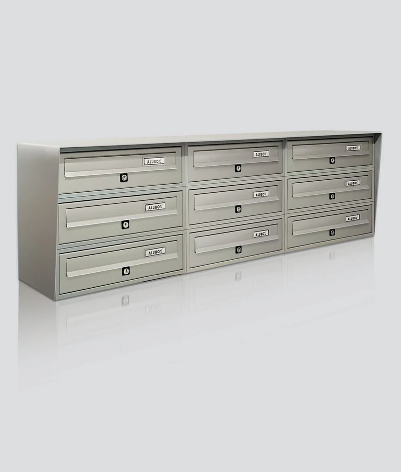 CASELLARIO POSTA SLIM 3X3 ARGENTO