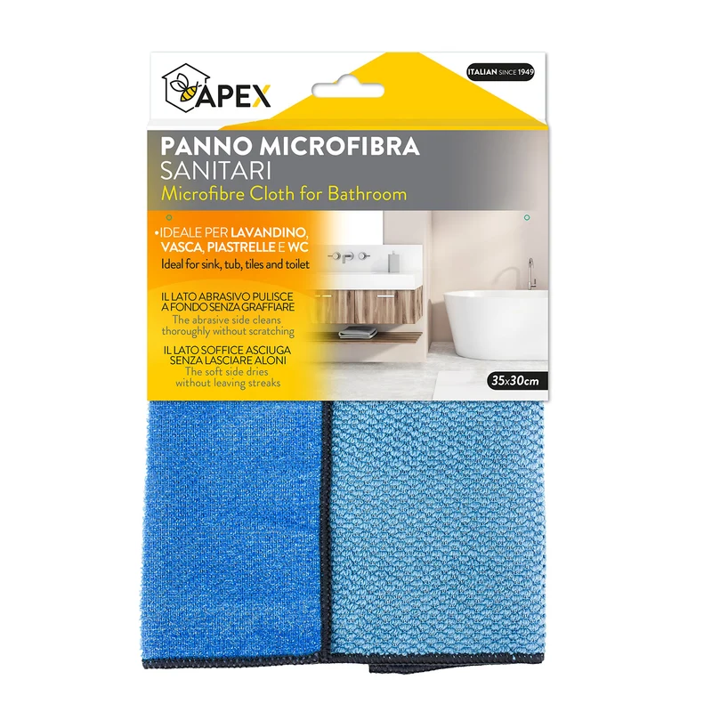 Panno Spugna in Microfibra per Sanitari e Rubinetteria Apex