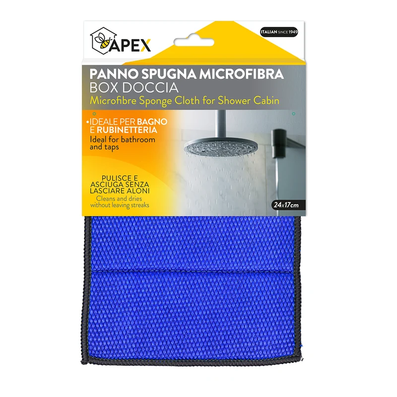 Panno Spugna in Microfibra per Box Doccia e Rubinetteria Apex