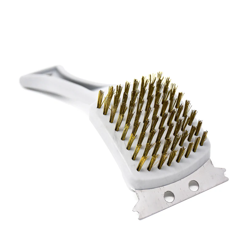 Spazzola con Setole abrasive raschietto per Griglie e Barbecue Apex