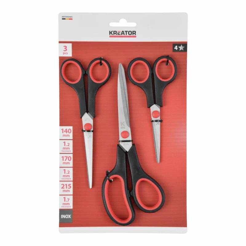 SET 3 FORBICI INOX