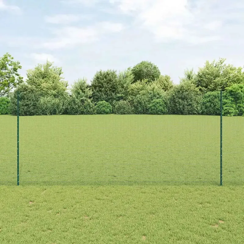 Recinzione in rete saldata con pali 25 x 1,4 m Verde Rete 3336489