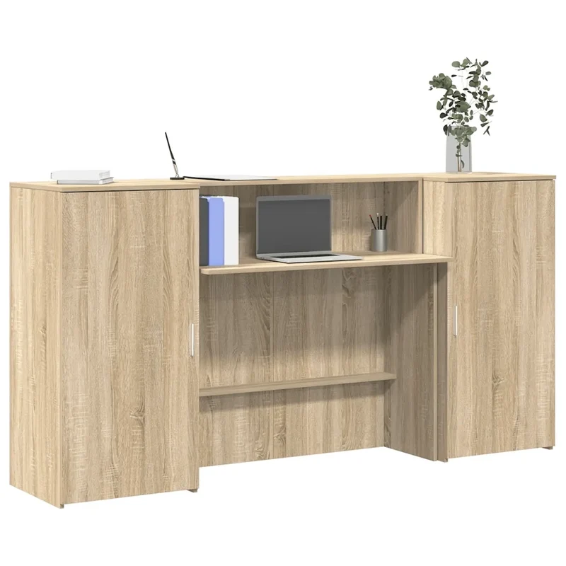 Banco Reception Rovere Sonoma 200x50x103,5 cm Legno Multistrato 3324216