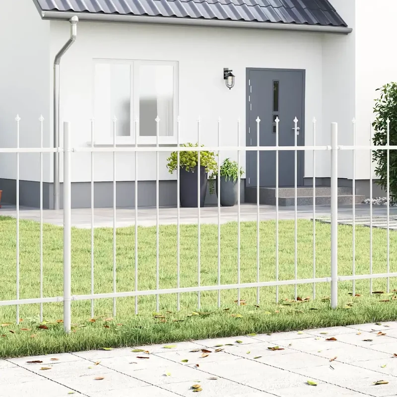 Recinzione per Giardino WOERDEN 6 pz 10,2 x 1 m Bianco 3334120