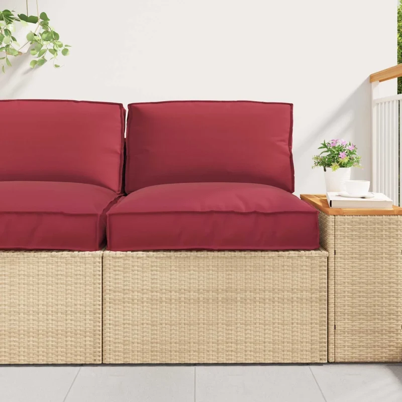 Set di Cuscini per Pallet Tessuto Oxford Beige 80 x 80 x 52 cm 3329072