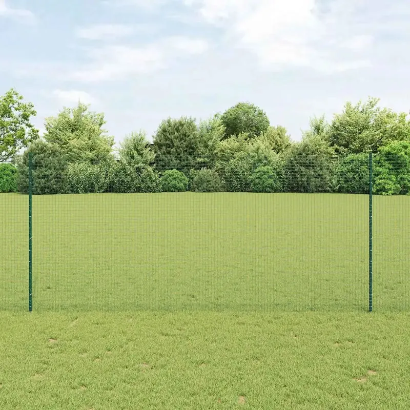 Recinzione in rete saldata con pali 25 x 1,4 m Verde Rete 3336490