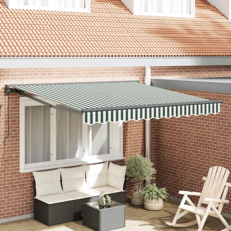 Struttura della tenda Verde e Bianco 350 x 250 cm 3330481