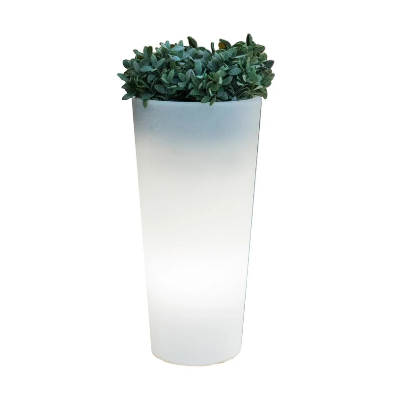 Vaso Solare Ficus LED D 29XH59 Cm Rgb con Telecom