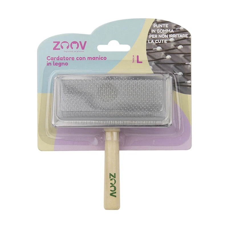 Zoov Cardatore con Manico Legno 11,5 x 5,5 cm