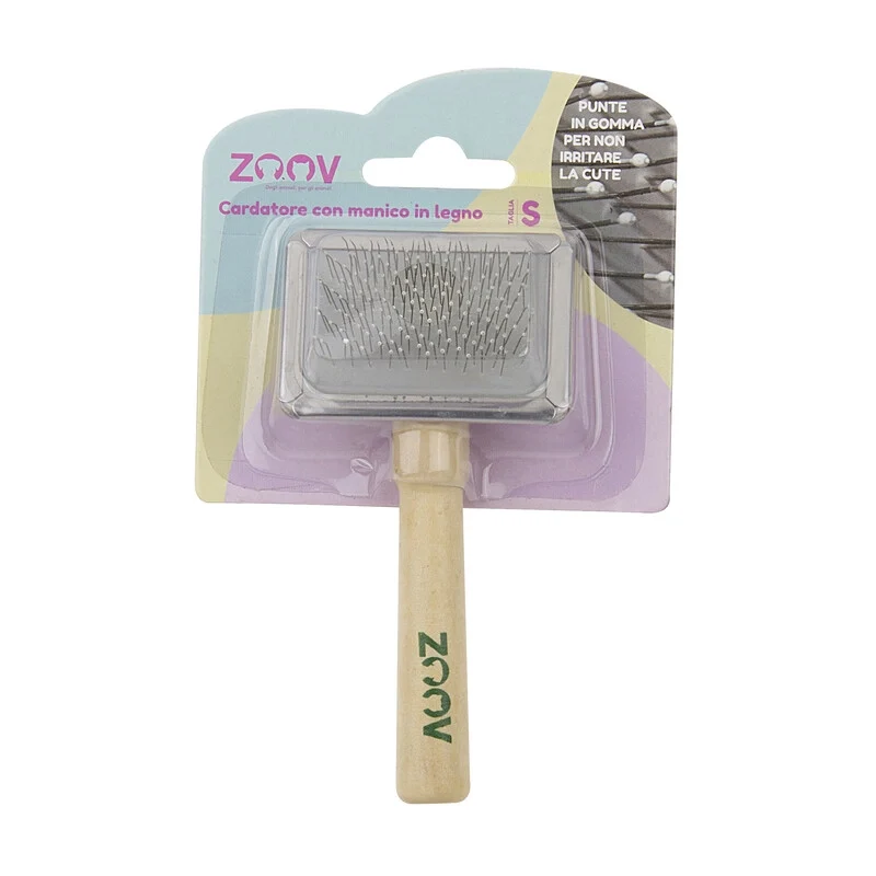 Zoov Cardatore con Manico Legno 6 x 4,5 cm