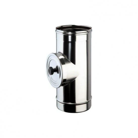 Elemento D'Ispezione Con Tappo Camini Wierer in Acciaio Inox Mono Parete Vari Diametri