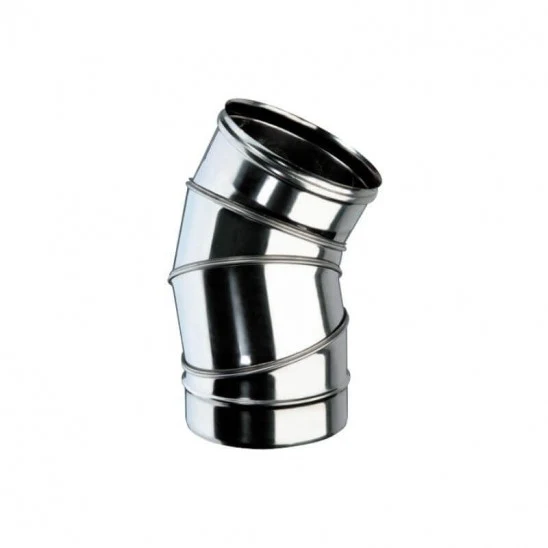 Curva 0°- 90° Gradi Camini Wierer in Acciaio Inox Snodabile Mono Parete Vari Diametri