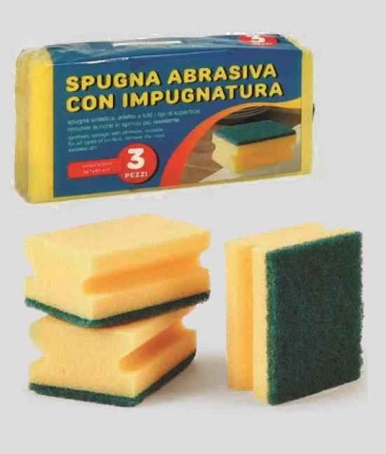 SPUGNA ABR.GIA/VER C/IMP.9X7X4 3PZ