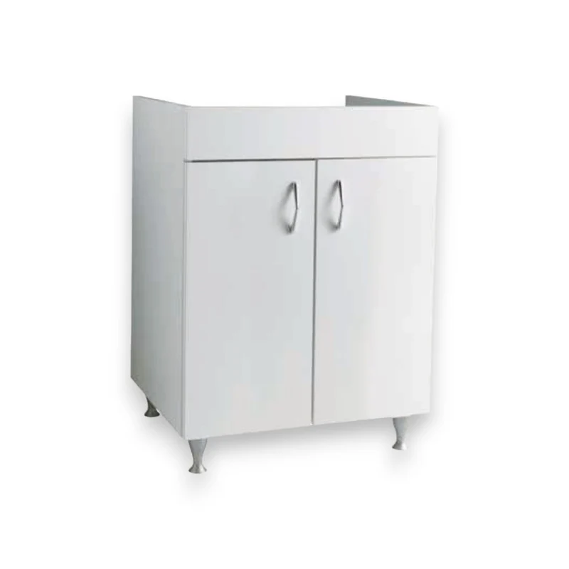 Mobile universale per lavatoio bagno P. 50 x L.60 con piedi in legno