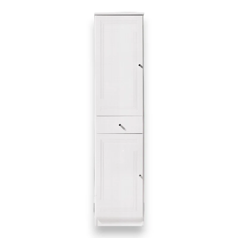 Mobile colonna bagno con ripiani e cassetto centrale multiuso 34x34xH150 cm in legno