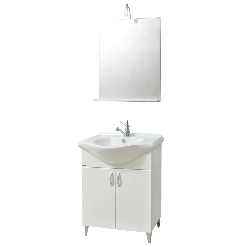 Mobile bagno luana lavabo con base e specchio 65x46xH86 cm