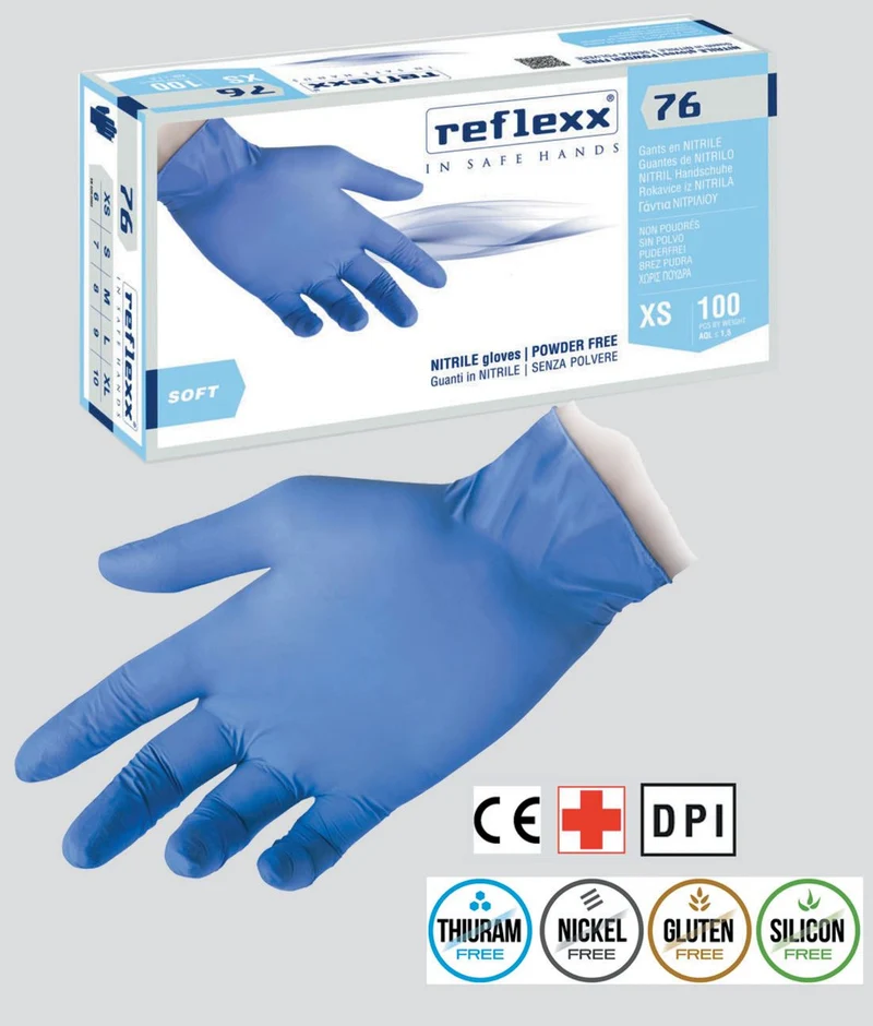 GUANTI M/USO NIT.3,5G BLU 100PZ XL