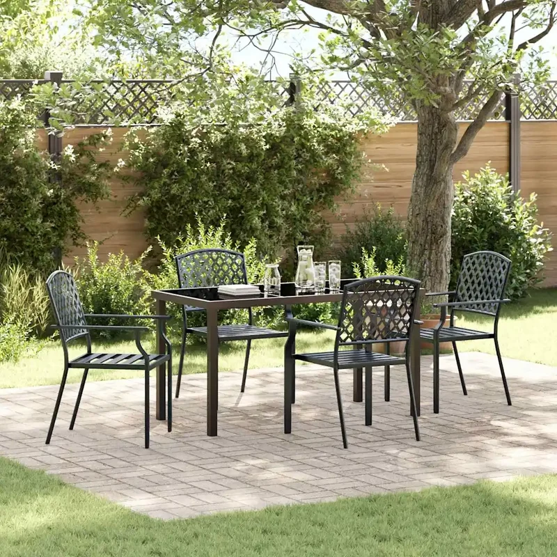 Set da Pranzo per Giardino 5 pz Antracite 3379305