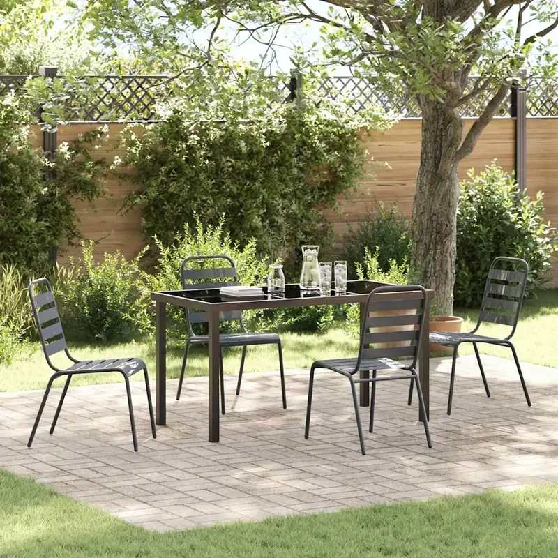 Set da Pranzo per Giardino 5 pz Antracite 3379298