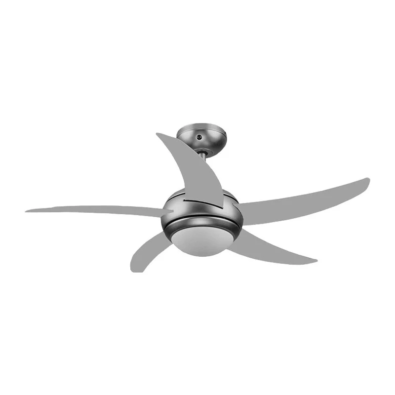 Ventilatore a Soffitto con Telec e Luce Ø 130 Silver
