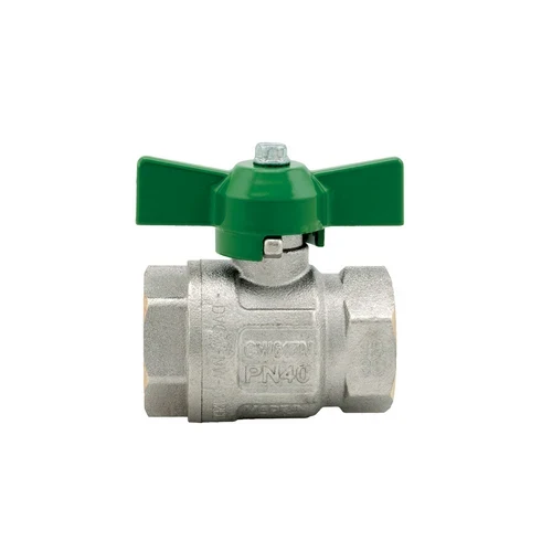 Valvola a sfera ideal dvgw ff passaggio totale con farfalla 3/4 dn 20 40 bar / 580 psi